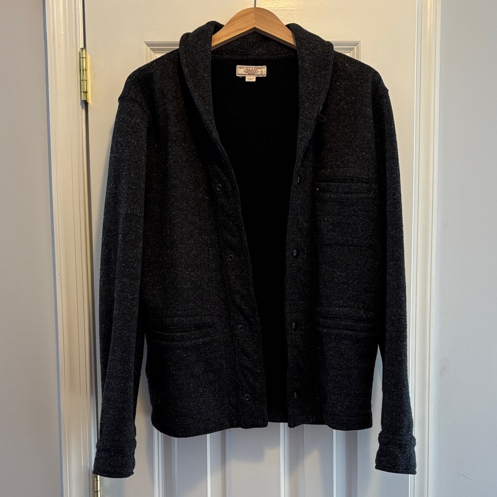 Men's Black Cardigan Sweater